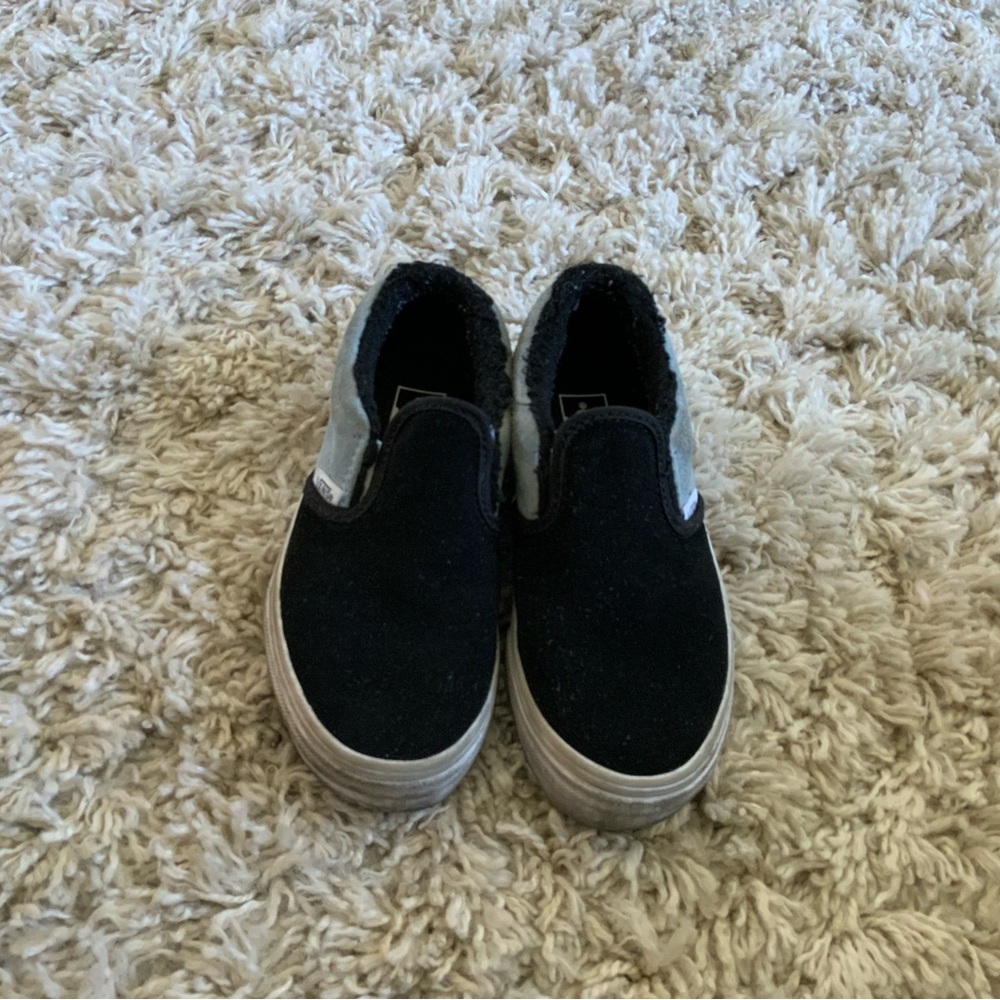Vans Kids Black Slip-On Sneakers